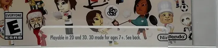 Tomodachi Life, the ESRB box on its front