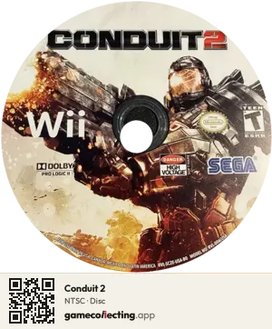 Conduit 2 Nintendo Wii, NTSC disc