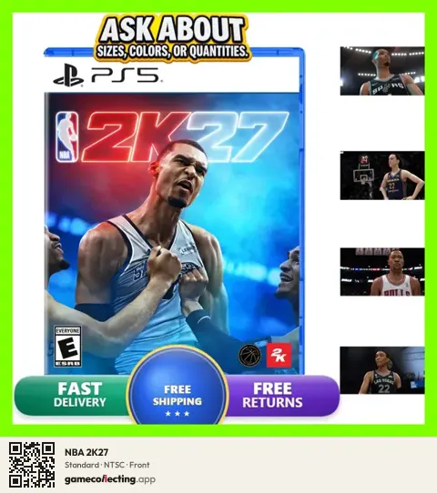 NBA 2K27 PlayStation 5, NTSC box front
