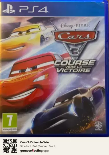Cars 3: Driven to Win PlayStation 4, France box front
