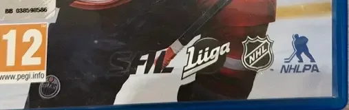 NHL 18, the PEGI square on its front