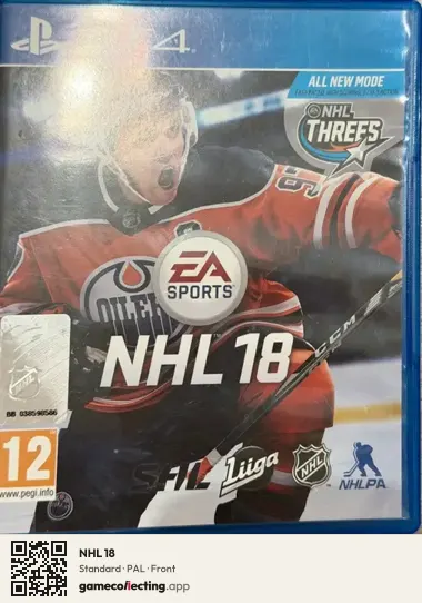 NHL 18 PlayStation 4, PAL box front