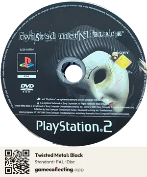 Twisted Metal: Black PlayStation 2, PAL disc
