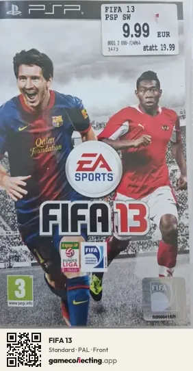 FIFA 13 PlayStation Portable, PAL box front