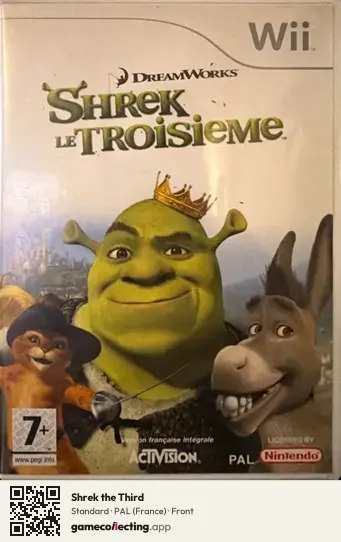 Shrek the Third Nintendo Wii, France box front