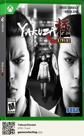 Yakuza Kiwami Xbox One, NTSC box front
