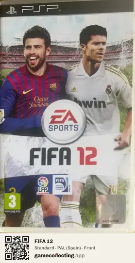 FIFA 12 PlayStation Portable, Spain box front