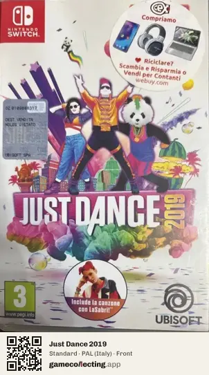 Just Dance 2019 Nintendo Switch, Italy box front