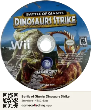Battle of Giants: Dinosaurs Strike Nintendo Wii, NTSC disc