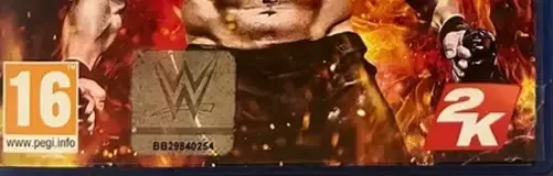 WWE 2K17, the USK square on its front