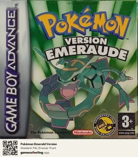 Pokémon Emerald Version Game Boy Advance, France box front