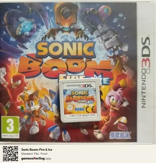 Sonic Boom: Fire & Ice Nintendo 3DS, PAL box front
