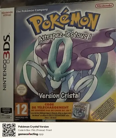 Pokémon Crystal Version Nintendo 3DS, France box front