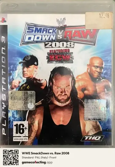 WWE SmackDown vs. Raw 2008 PlayStation 3, Italy box front