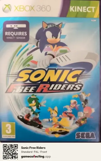Sonic Free Riders Xbox 360, PAL box front