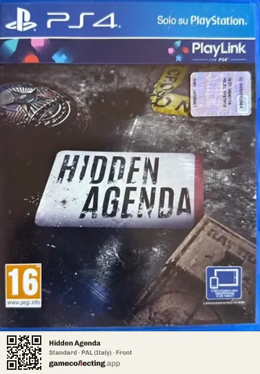 Hidden Agenda PlayStation 4, Italy box front
