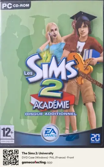 The Sims 2: University Computer, France box front
