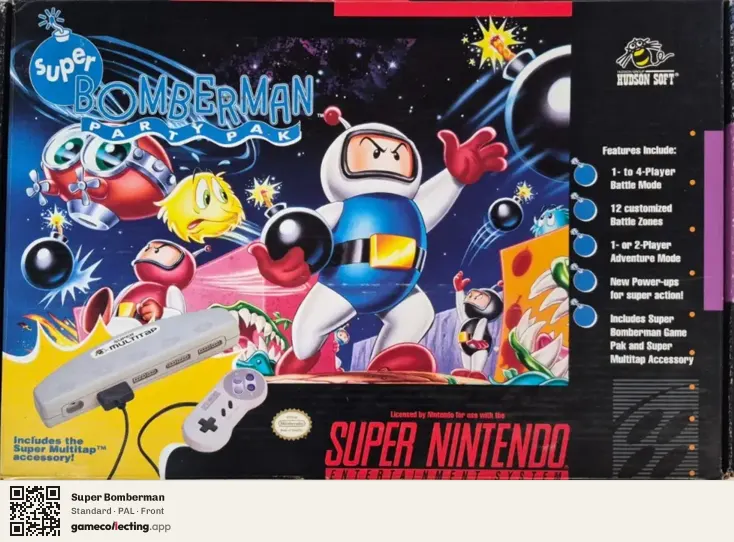 Super Bomberman Super Nintendo Entertainment System, PAL box front