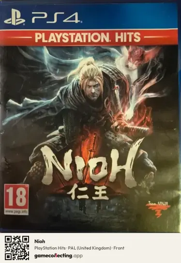 Nioh PlayStation 4, United Kingdom box front