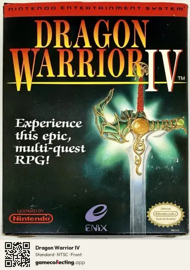 Dragon Warrior IV Nintendo Entertainment System, NTSC box front