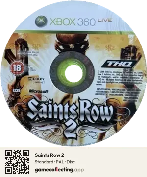 Saints Row 2 Xbox 360, PAL disc