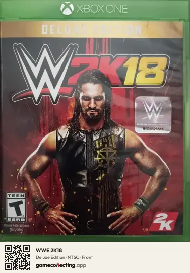 WWE 2K18 Xbox One, NTSC box front