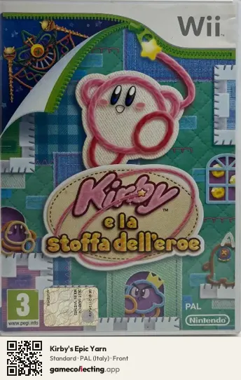 Kirby's Epic Yarn Nintendo Wii, Italy box front