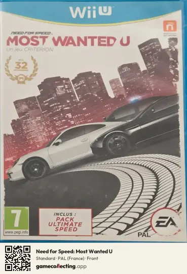 Need for Speed: Most Wanted U Nintendo Wii U, France box front