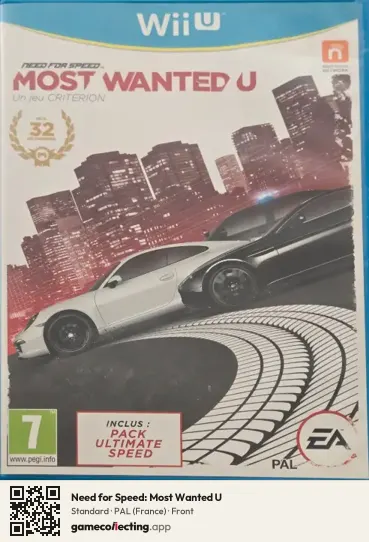 Need for Speed: Most Wanted U Nintendo Wii U, France box front
