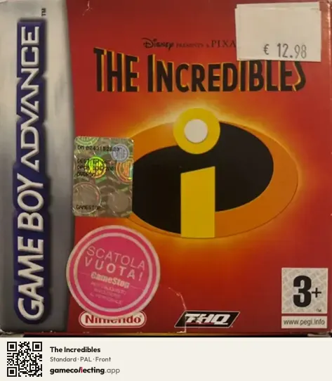 The Incredibles Game Boy Advance, PAL box front