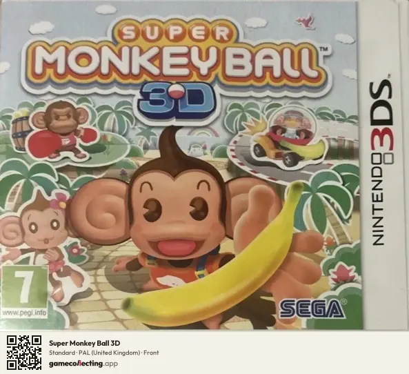 Super Monkey Ball 3D Nintendo 3DS, United Kingdom box front