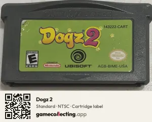 Dogz 2 Game Boy Advance, NTSC cartridge label
