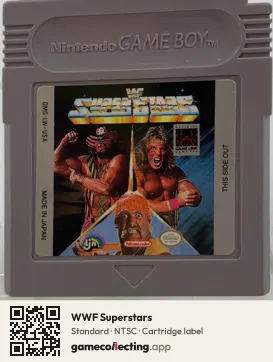 WWF Superstars Game Boy, NTSC cartridge label