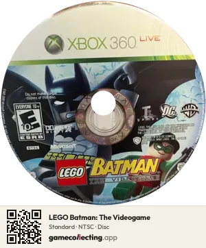 LEGO Batman: The Videogame Xbox 360, NTSC disc