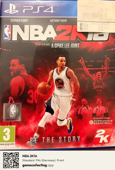 NBA 2K16 PlayStation 4, Germany box front