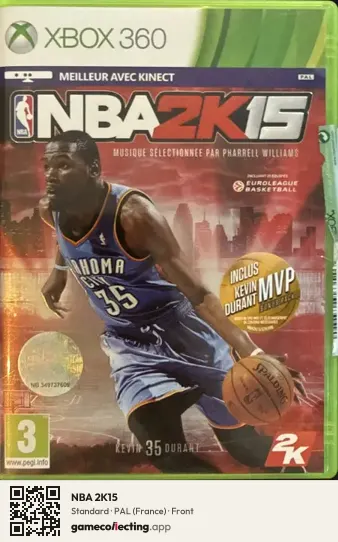 NBA 2K15 Xbox 360, France box front