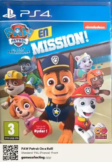 PAW Patrol: On a Roll! PlayStation 4, France box front