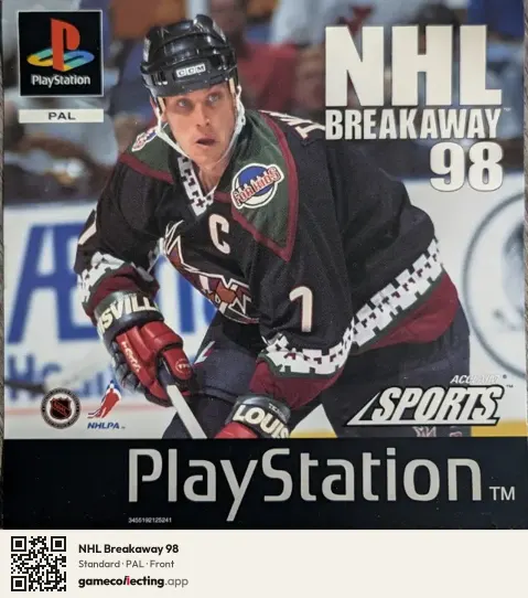 NHL Breakaway 98 PlayStation, PAL box front