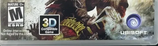 Assassin's Creed III, the ESRB box on its front