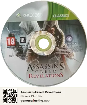 Assassin's Creed: Revelations Xbox 360, PAL disc