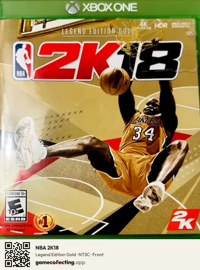 NBA 2K18 Xbox One, NTSC box front