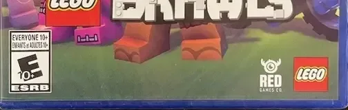 LEGO Brawls, the ESRB box on its front