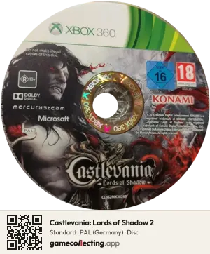 Castlevania: Lords of Shadow 2 Xbox 360, PAL disc