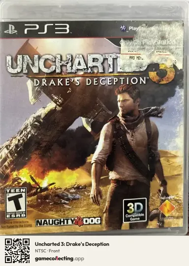 Uncharted 3: Drake's Deception PlayStation 3, NTSC box front