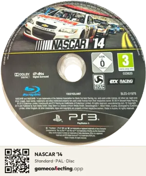 NASCAR '14 PlayStation 3, PAL disc