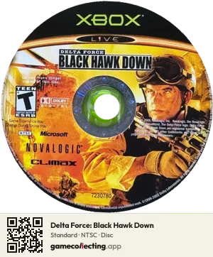 Delta Force: Black Hawk Down Xbox, NTSC disc