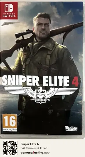 Sniper Elite 4 Nintendo Switch, Germany box front