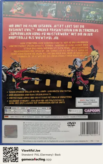 Viewtiful Joe PlayStation 2, Germany box back