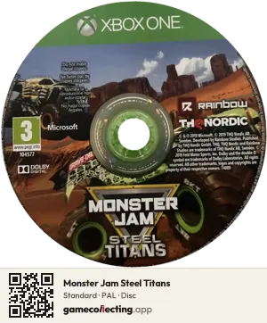 Monster Jam Steel Titans Xbox One, PAL disc