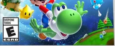 Super Mario Galaxy + Super Mario Galaxy 2, the ESRB box on its front